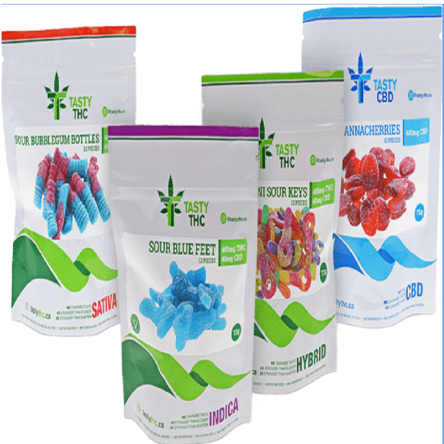 Premium Tasty's Gummy - INDICA - "12 Pcs" with 720mgTHC + 100mgCBD